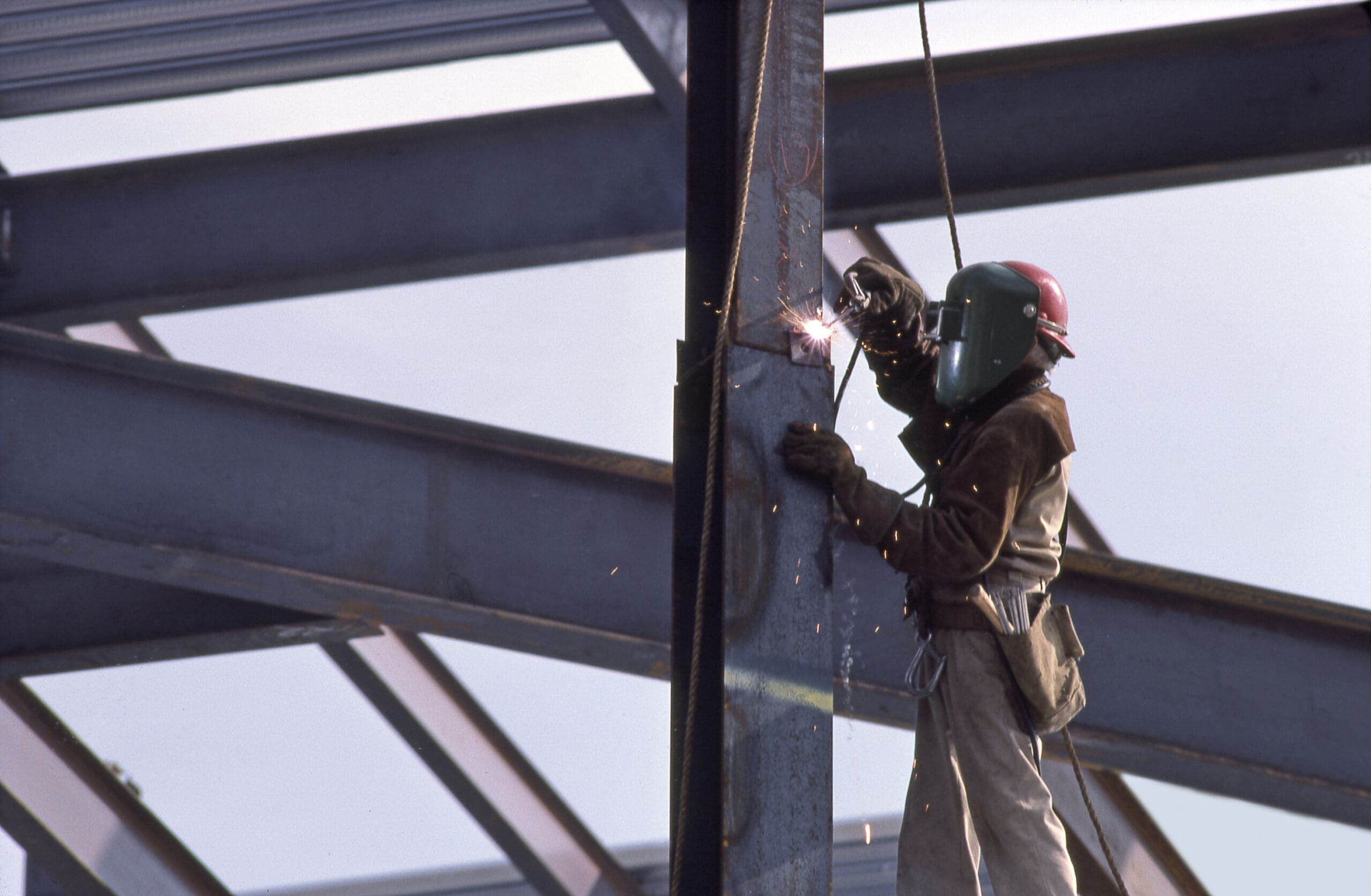 Iron Worker Welding Beam