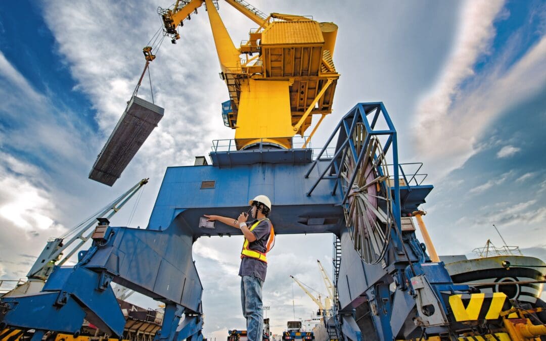 Longshoreman working