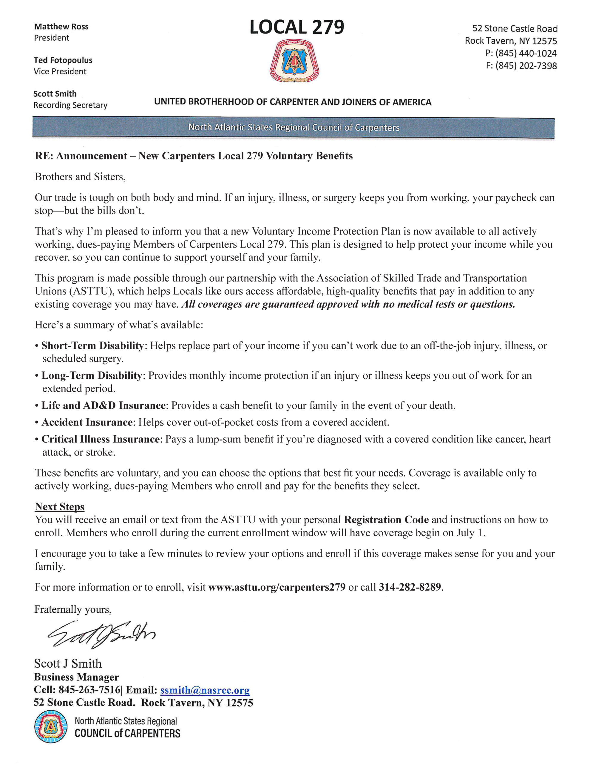 IW 263 Announcement from Ironworkers 263 Leadership English